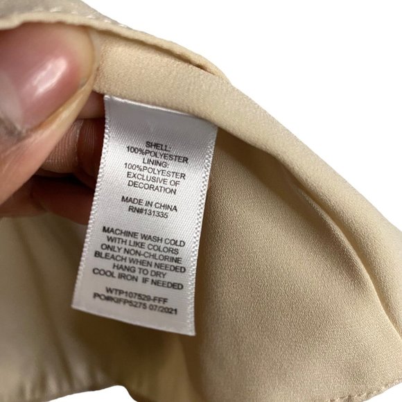 Socialite Women's Beige Lace Trimmed Cami Tank Top - Picture 4 of 5